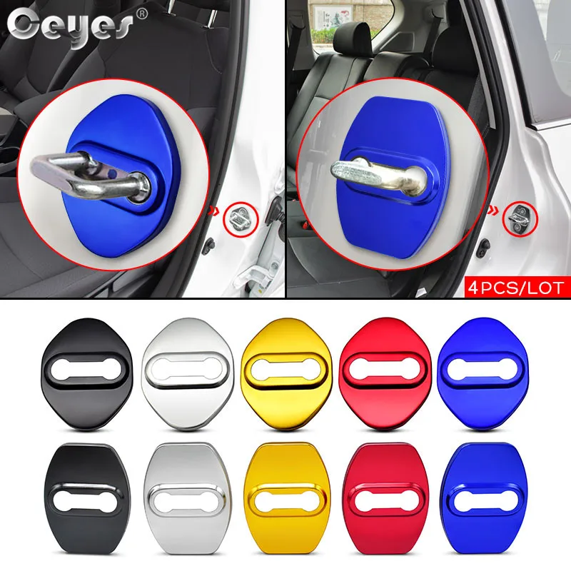 Car Door Lock Covers 4pcs For Toyota Chr Daihatsu Mazda Honda Mugen Lexus