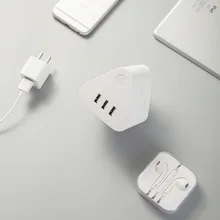 Deli 18322 адаптер питания USB розетка интеллектуальное управление Беспроводная портативная вилка для мобильного телефона Поворот три розетки