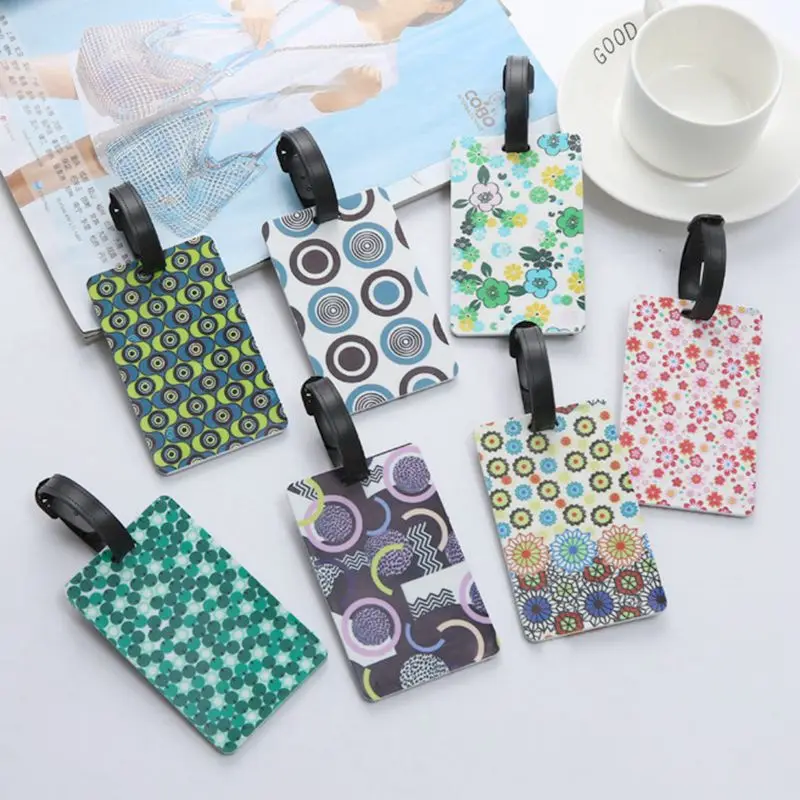 

Red Flower Silica Gel Luggage Tag Creative PVC Suitcase ID Address Holder Baggage Boarding Tag Portable Label Travel Accessories