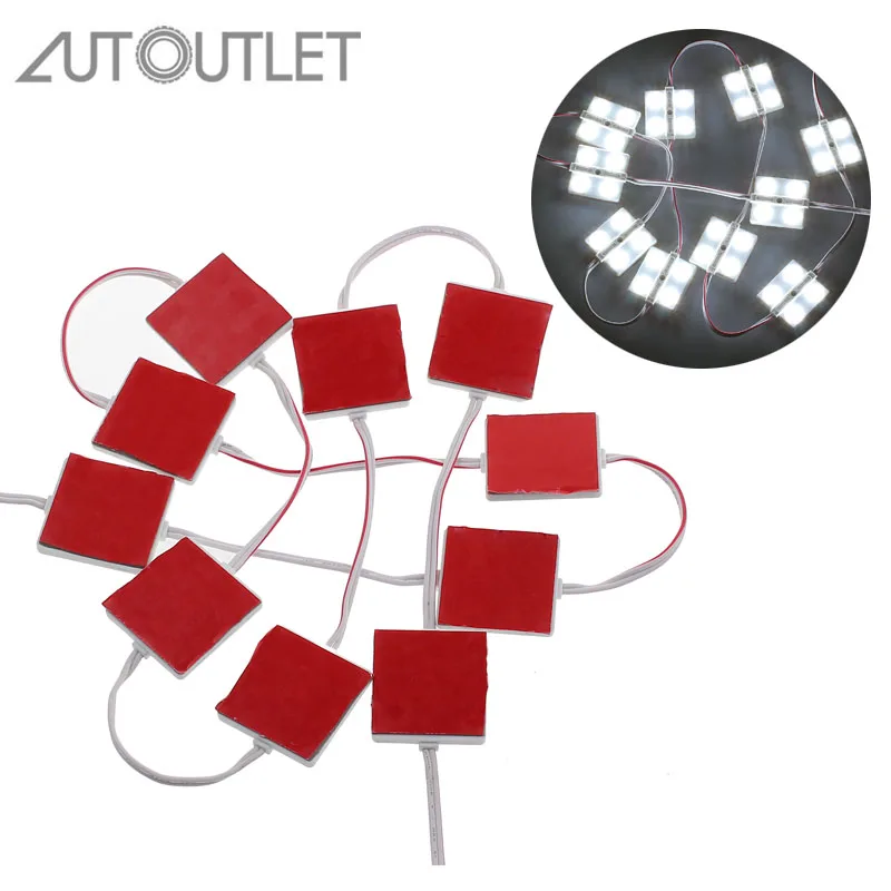 AUTOUTLET 10 pcs 40LED Module LED DC12V Waterproof Advertisement Design LED Modules White FOR RGB Color Super Bright Lighting AUTOUTLET 10 pcs 40LED Module LED DC12V Waterproof Advertisement Design LED Modules White FOR RGB Color Super Bright Lighting