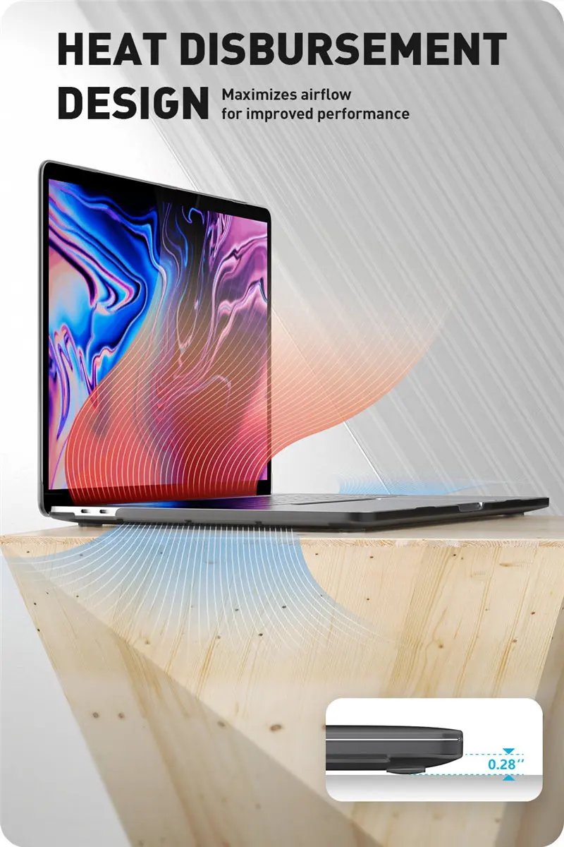 Для MacBook Pro 16 чехол() с сенсорной панелью Touch ID i-Blason Halo ультратонкий полупрозрачный жесткий защитный чехол