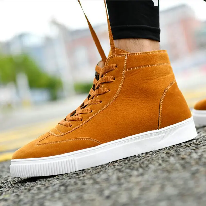 

Fashion Men Breathable High Top Sneakers Flats Shoes Casual Zapatos De Hombre Lightweight Canvas Shoes A56-61