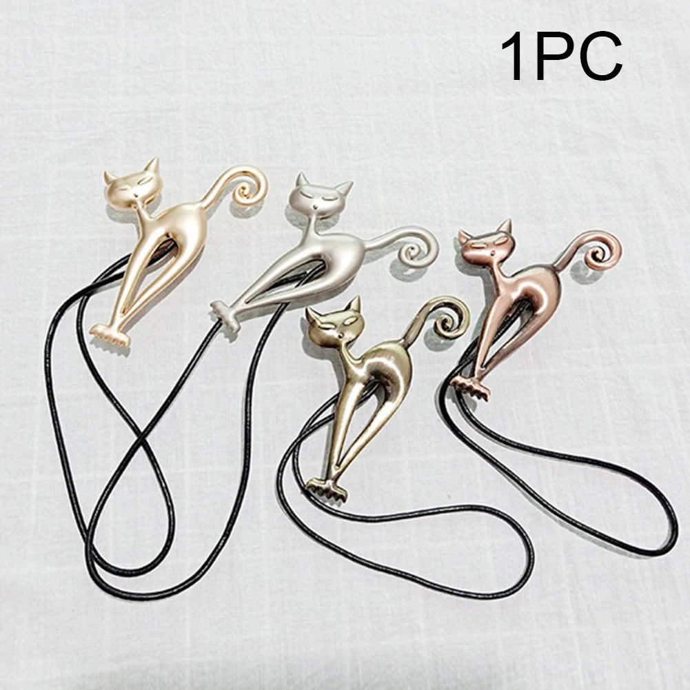 Magnet Tieback Clamp DIY Cartoon Straps Home Window Curtain Buckle European Cute Free Punch Decorative Cat Shape