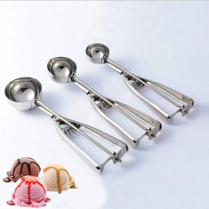 Stainless Steel Creative Ice Cream Scoop Fruit Digging Spoon Digging Ball Too/_hg