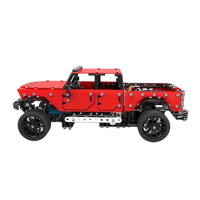 1/16 SW (RC) 005 Alloy Assembled Remote Control Car Stainless Steel 4 Channel RC pickup Truck 817pcs Toys Children Kid Gift