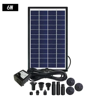 

12V 6W Solar Fountain Pump Solar Power Fountain Pump Waterfall for Garden Decoration 450L/H 1.8M Lift Max