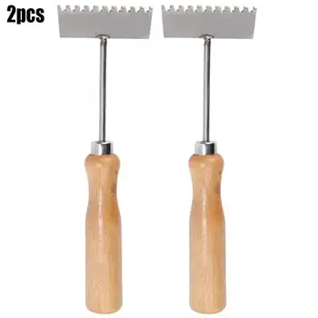 

2pcs Wooden Handle Beekeeping Scraper Stainless Steel Scrapers Shovel for Beekeeping Bee Bee Cleaning Beekeeping Tools