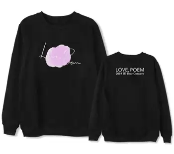 

Kpop iu 11 years anniversary concert love poem same printing sweatshirt unisex fleece/thin pullover o neck hoodies
