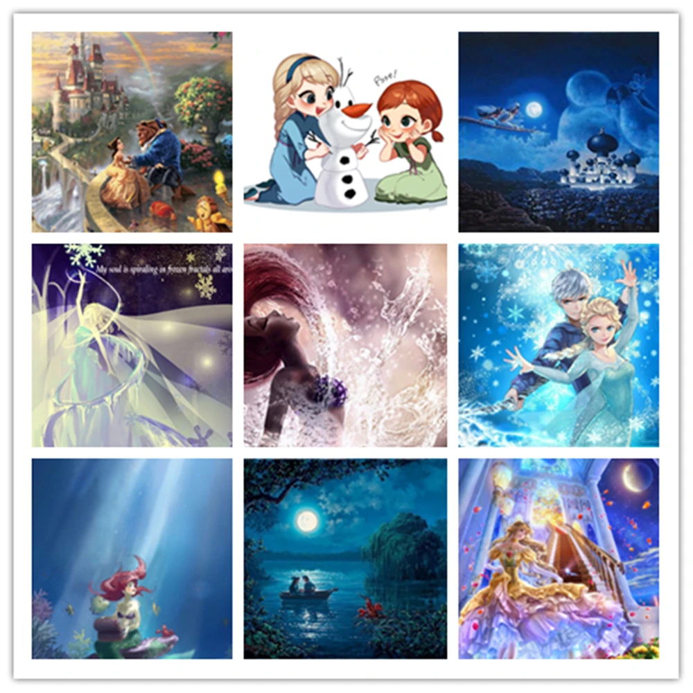 

Disney Cartoon Little Mermaid Wall Art Canvas Painting Nordic Posters and Prints Wall Pictures for Living Room Decoration