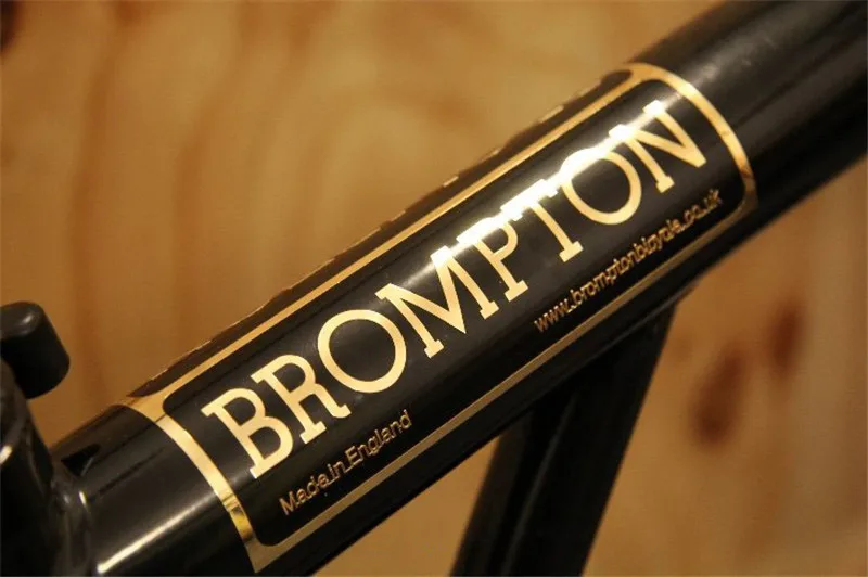 2 шт Наклейка на велосипед s для Brompton, металлическая наклейка на велосипед, персонализированные металлические наклейки на рамку, квадратный знак