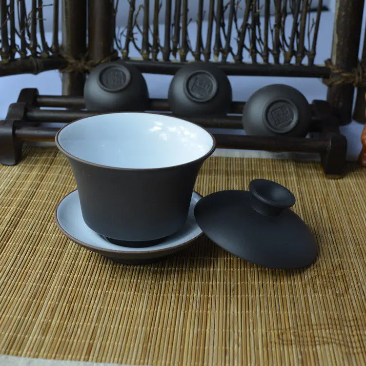 [GRANDNESS] 100 мл фиолетовая глина yixing фарфор гайвань чайная чашка Zisha Gongfu чайная чаша 100 мл