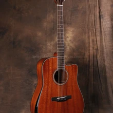 Высокая конец Finlay 4" полная Акустическая гитара из массива, с полным твердым корпусом из красного дерева, Гитара s Китай, с Жесткий Чехол