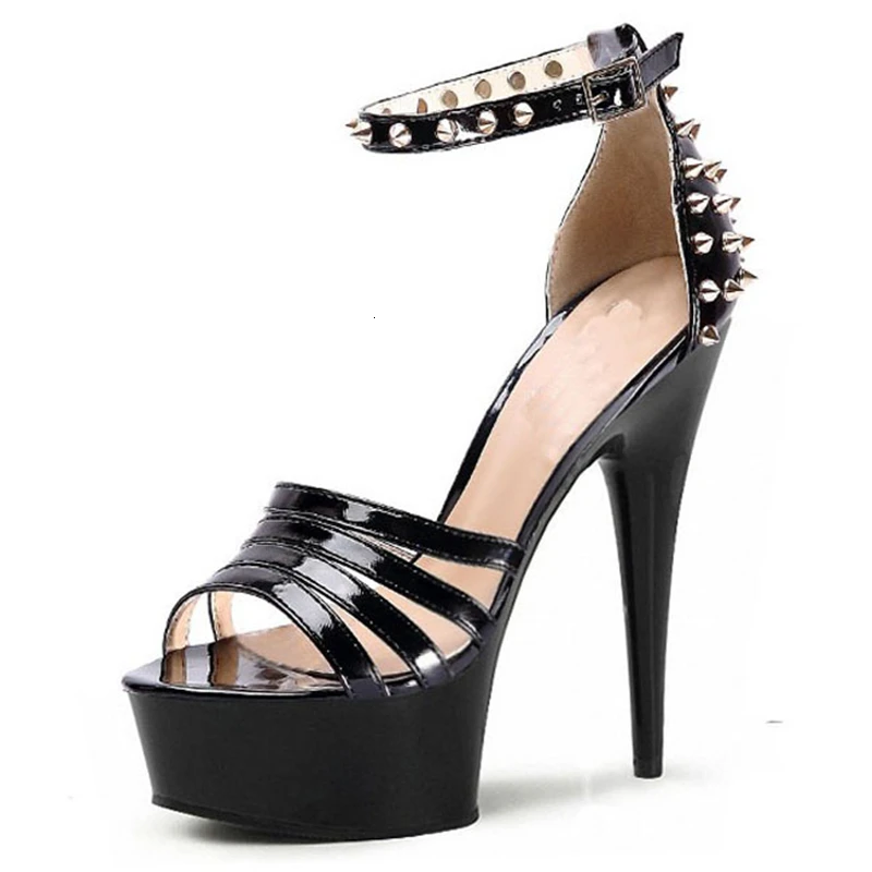 

Recreational Princess Wedding Super High Heels Woman's Shoe Peep-toe Ankle-buckle Thick Platform Buckle Roma Sandles Leather