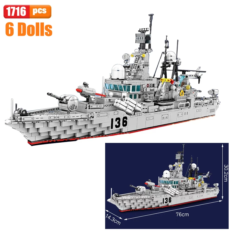Sembo Block Type 956 Modern Destroyer Building Block Armi Nave Da Guerra Militare Modello In Mattoni Giocattoli Per Ragazzo Regalo Di Compleanno Decor