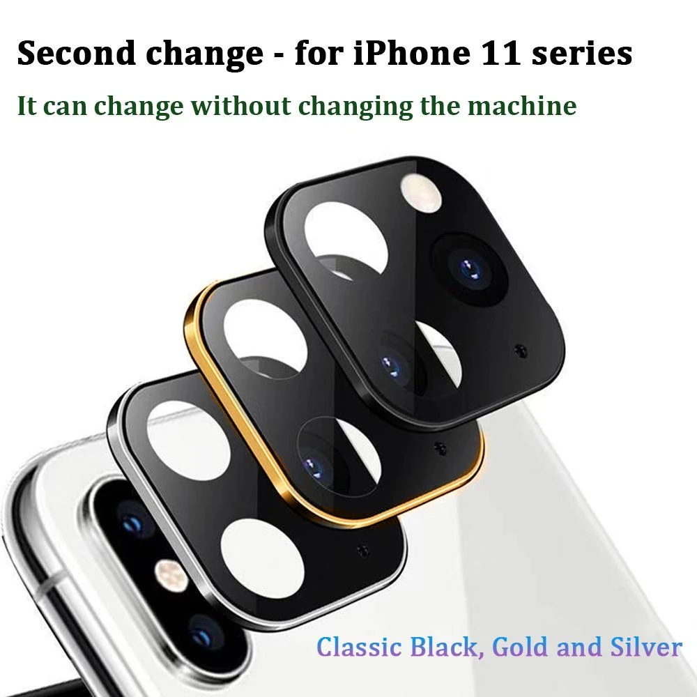 Металлический алюминий объектив камеры изменение секунд для iPhone 11 Pro max крышка