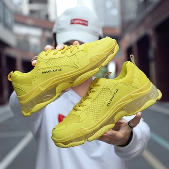 

2020 Fashion Couple Shoes Platform Sneakers for Women/Men Chunky Casual Dad Shoes Women Thick Sole Ladies Jelly Shoes