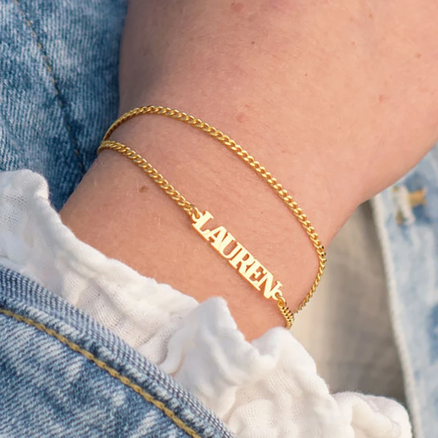 Girls Bracelet with Engraving, Personalised with any Words, Names. High  Quality | eBay