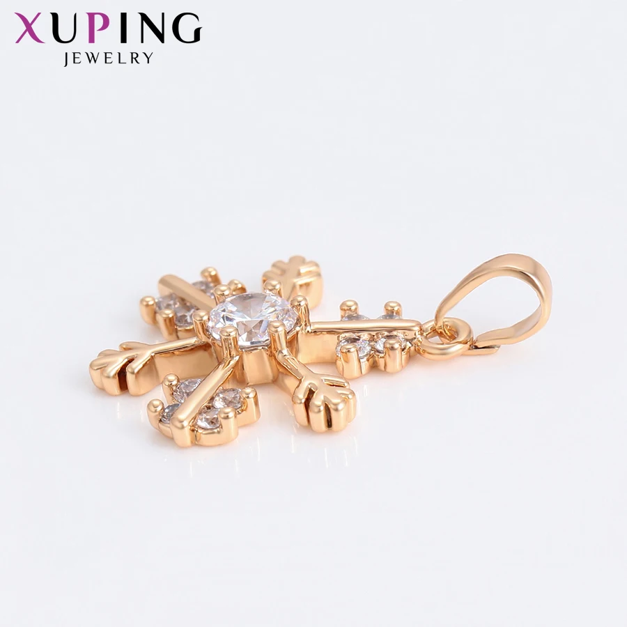 Xuping Trendy Snowflake Pendant New Design Colorful For Women Jewelry Gold Color Plated for Women Christmas Gifts S215.7-34761