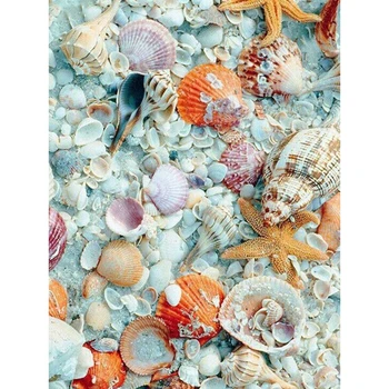

5D Diamond Embroidery Full Set Round Rhinestones "Sea Shell" Pictures 3D Diamond Painting Kit Cross-Stitch Diamond Mosaic Sal