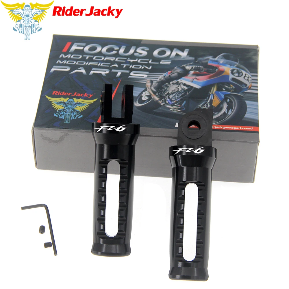 

RiderJacky For YAMAHA FZ6 FZ 600 2004-2009 2005 2006 2007 2008 Motorcycle Front Footrest Foot Pegs CNC Foot Rests Pedal