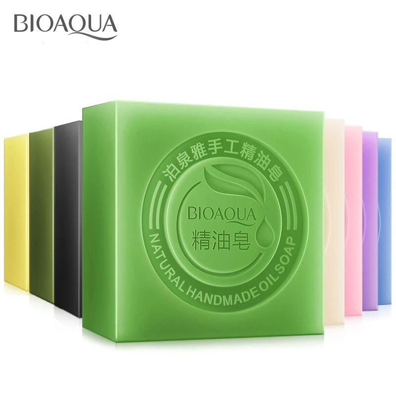 Natural Plant Essential Oil Handmade Soap Whitening Moisturizing Remove Acne Clean Bath Soap Bamboo Charcoal 100g turmeric soap hand soap body whitening soap