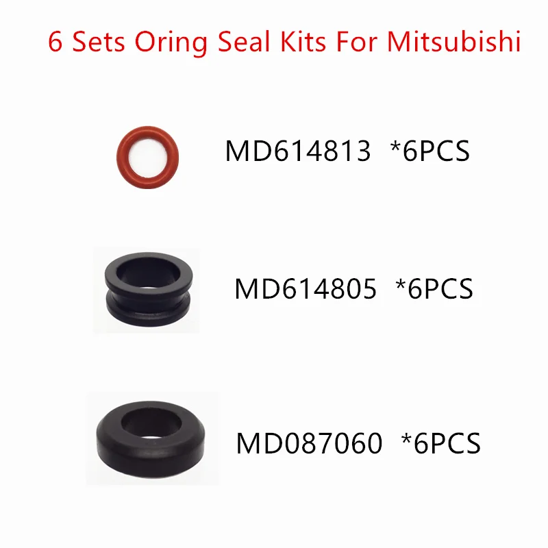 Бесплатная доставка 6 комплектов резиновых уплотнений для Mitsubishi MD614813 MD614805 MD087060