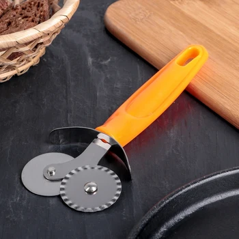 

Pizza and dough knife "Orange", 17 cm, 2 blades