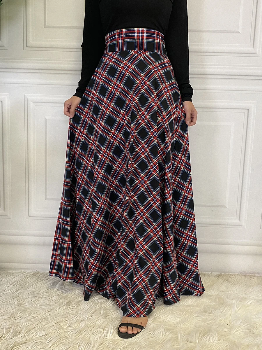 3052#Abaya Long Skirt Jupe Femme Elegant Casual Dress - CHAOMENG MUSLIM SHOP