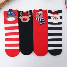 Унисекс, с нашивкой в виде красивого для маленьких мальчиков носки для девочек Теплая постель носки для сна из Рождественский подарок Горячая W1015