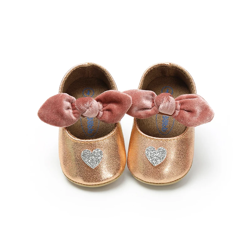 Повседневная обувь для новорожденных из искусственной лакированной кожи; цвет РОЗОВЫЙ, золотистый; обувь для малышей; обувь принцессы с