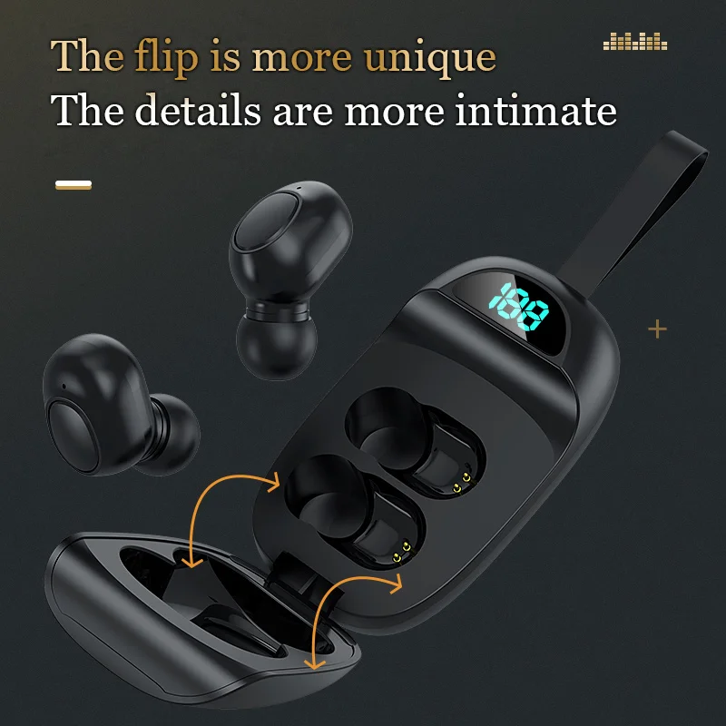 JS25 Wireless 5 0 Bluetooth earbuds with hanger TWS Sports earphone In ear gaming headset Stereo sound earpods for Smart phone