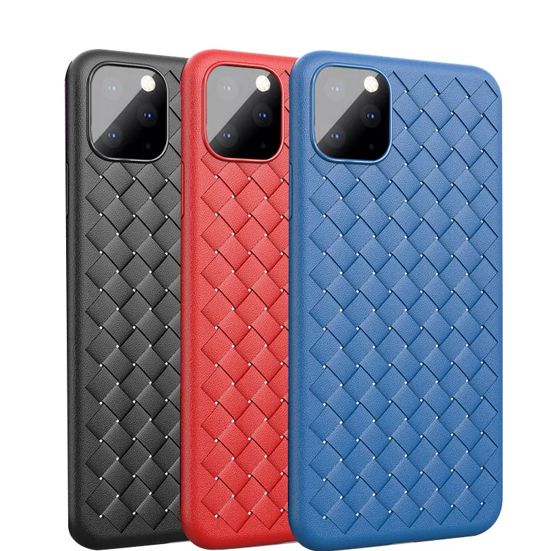

For iphone 11 case luxury BV Grid Weaving Slim soft Protective back cover case for iPhone 11 Pro Max For iphone 11 Pro Max Case