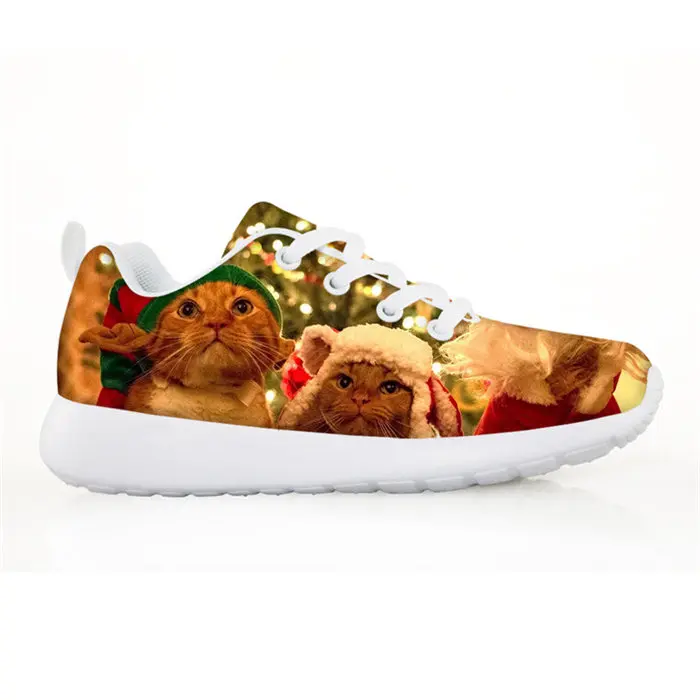 children shoes Модная обувь для девочек; кроссовки; повседневная обувь на плоской подошве с милым рисунком кота для мальчиков; дышащая обувь на шнуровке; Tenis Infantil - Цвет: children shoes