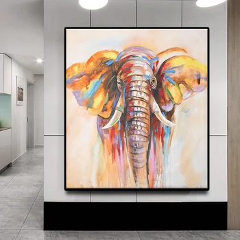 

Graffiti Art Elephant Canvas Paintings Colorful Printed Animal Posters and Prints Wall Pictures For Living Room Home Decorations