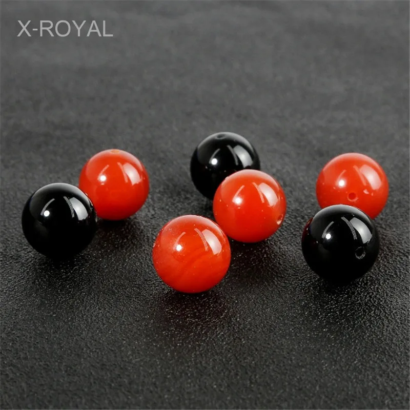 X ROYAL 20 шт/партия натуральные красные черные отдельные Агатовые Бусины мужские и