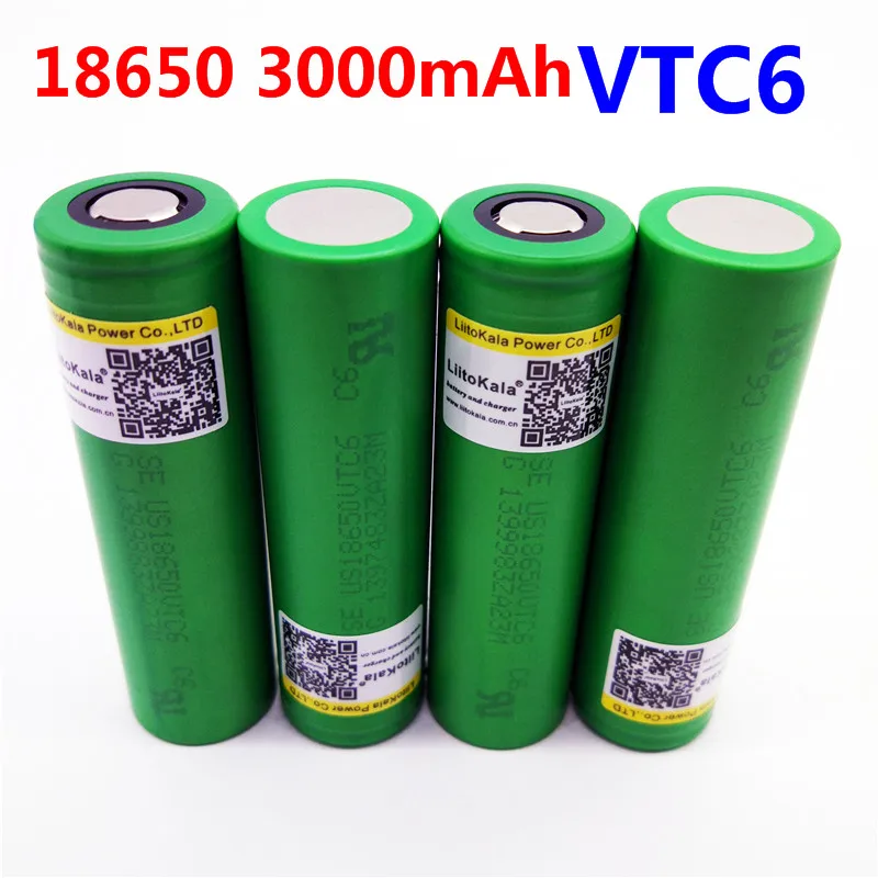Liitokala VTC6 3,7 V 3000mAh литий-ионная аккумуляторная батарея 18650 для US18650VTC6 30A электронные сигареты игрушечные инструменты flashligh