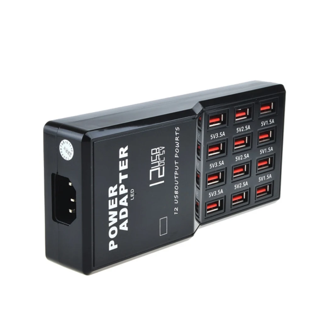 Зарядное устройство USB Multi 12 Порты стены настольное заряд Мощность адаптер для iPhone iPad Samsung Huawei HTC зарядки зарядного устройства стандарта ЕС, США, Великобритании штепсельная вилка австралийского стандарта