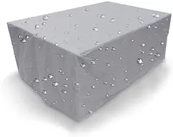 Durable Outdoor Furniture Cover - Weatherproof Oxford Fabric, Protects Against Rain, Dust, Wind, and UV Rays, 80 Size - 160X160X80CM (Silver)