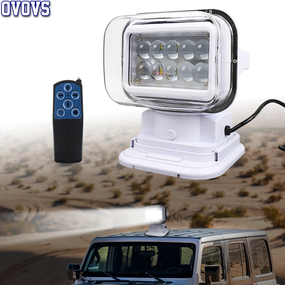 7 Inch 50W Led Remote Control Light Wireless