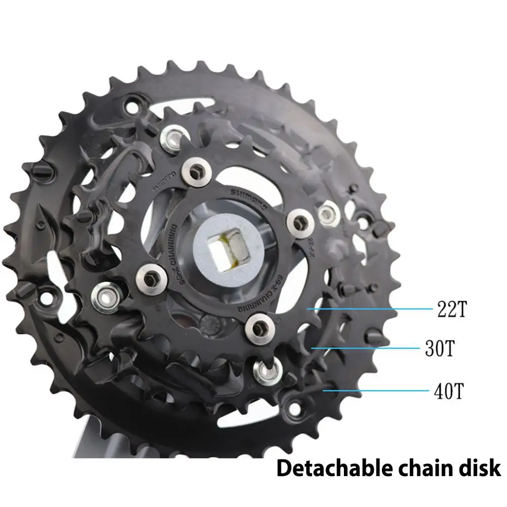 Shimano FC-M3000-8, 9/27 скоростной горный велосипед, 9/27 скоростной, квадратное отверстие, звездочка, передний шатун