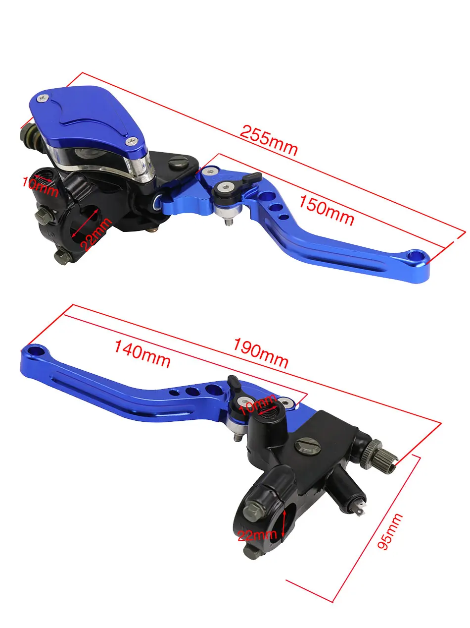 Sclmotos-22 см 7/8 ''главный цилиндр мотоцикла Рычаги Гидравлический тормозной насос сцепления руль рычаг резервуар Набор для HONDA KTM