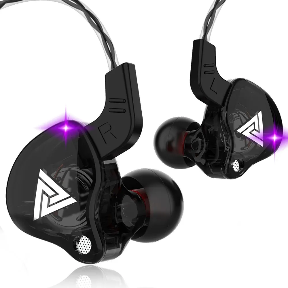 Sports Earphones Circle Dynamic Qkz Ak6 DB 108 Wired In-Ear with 20--20000-Hz