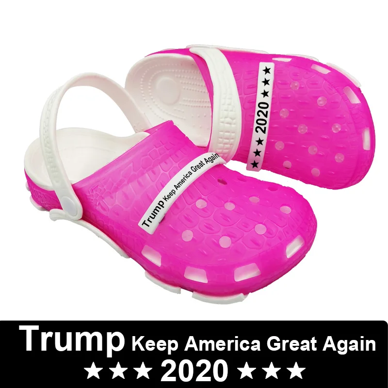 2020 г. Trump Keep America Great Again Crocse Zapatos De Mujer Enjoy The Spirit Funny Croks женская пляжная обувь на