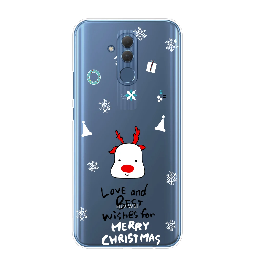 T7345 Веселый Чехол для телефона с рождественским рисунком для Huawei Mate 10 20 30 Lite рro Y5 Y6 Prime Y9 милые Санта Клаус Лось мягкие чехлы из термополиуретана чехлы - Цвет: T7345