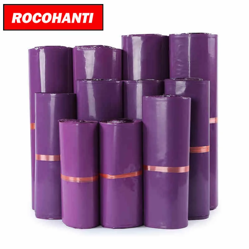 

100PCS Promotional Customized Logo Printed Shipping Envelope / Poly Mailer / Plastic Mailing Bag Purple Color