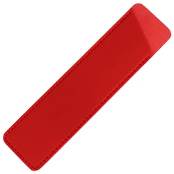 Elegant PU Leather Pen Holder - Soft Pencil Case for Stationery and Writing Materials (Red)