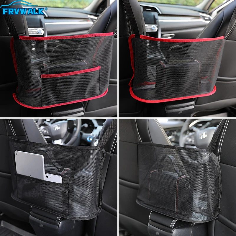 Car Net Pocket Handbag Holder Auto Seat Storage Between Seat Storage Pet Net Barrier Dog Net