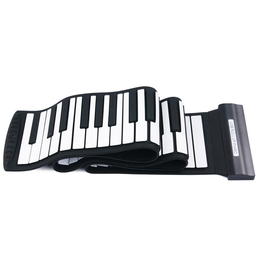 88 Key Beginner Rechargeable Flexible Portable Soft Music Recording Roll Up Piano Electronic Keyboard With Speaker Foldable