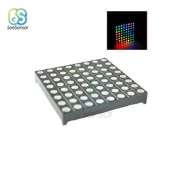 Полноцветный 8x8 8*8 в мелкий горошек матрица светодиодный rgb дисплей светодиодный светильник общий анод цифровой видеоэкран для Diy 60 мм x 60 мм