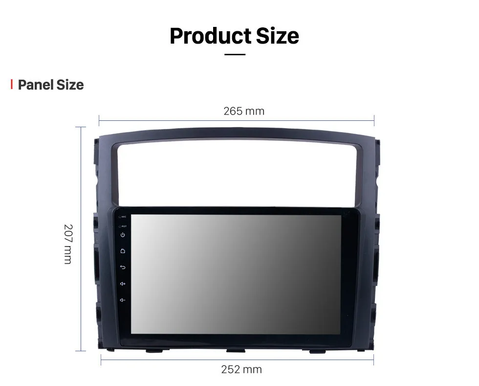 Top Seicane Android 8.1/9.0 Radio GPS for 2006 2007-2013 Mitsubishi Pajero V97/V93 9 inch HD 1024*600 Quad-Core Car Stereo Player 13